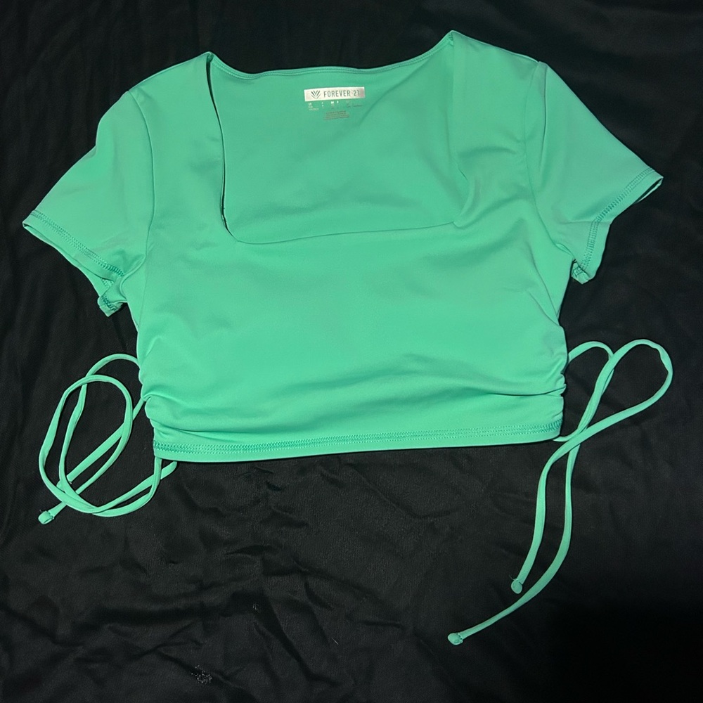 Forever 21 Green Active Crop Top